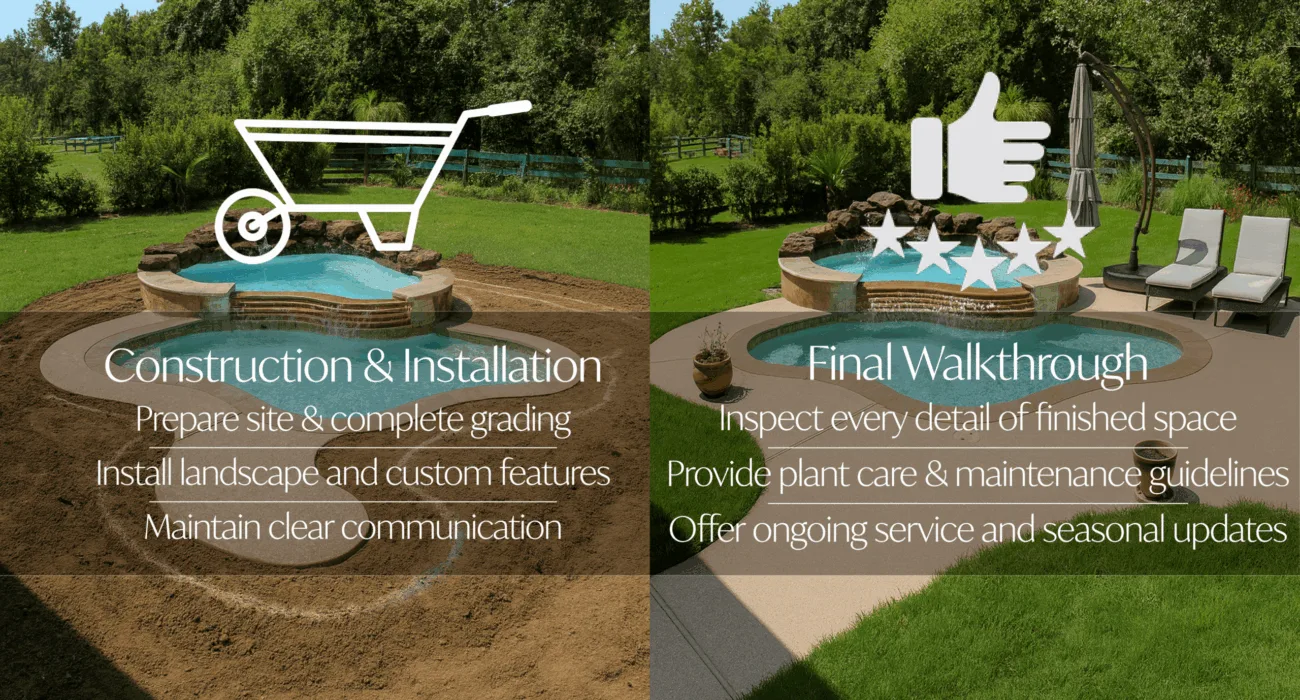 GVD design process artboard - construction and completion